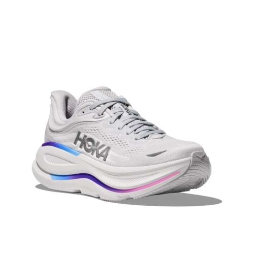 HOKA Bondi 9 Cosmic Grey & White